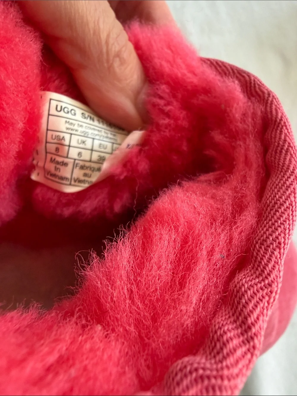 Ugg Plush Pink mini Shearling Slip-On Boots